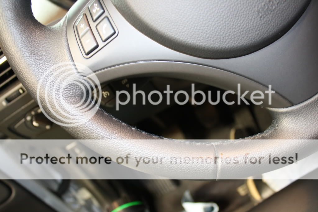 Vinyl wrap silver steering wheel trim