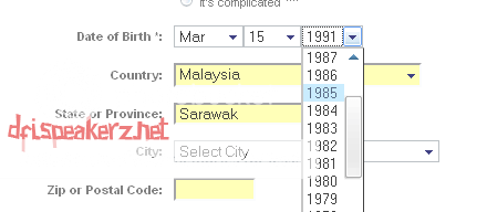 select your Friendster age select your Friendster age How to create Friendster Blog